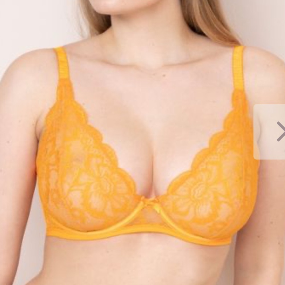 Agent provocateur Lace Underwire Bra in Vibrant Orange 34DD